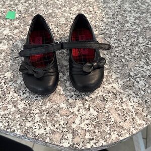 Rachel  Shoes Black Mary Jane Shoes with Plaid Lining